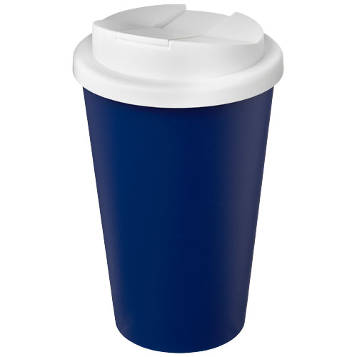Gobelet recyclé personnalisé 350 ml Americano® Eco Bleu et Blanc